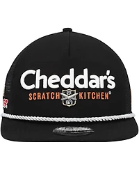 Men's New Era Black Kyle Busch Cheddar's Golfer Snapback Hat