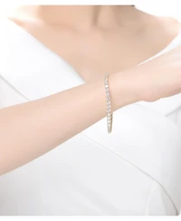Exquisite 4MM Cubic Zirconia Tennis Bracelet