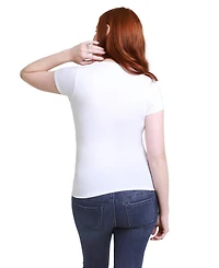 Women's Maternity Basic Short Sleeve V Neck Tee