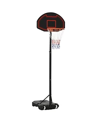 Soozier Height Adjustable Portable Basketball System w/ 29'' Backboard, Wheels