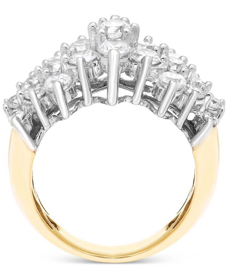 Diamond Horizontal Cluster Ring (2 ct. t.w.) in 14k Gold