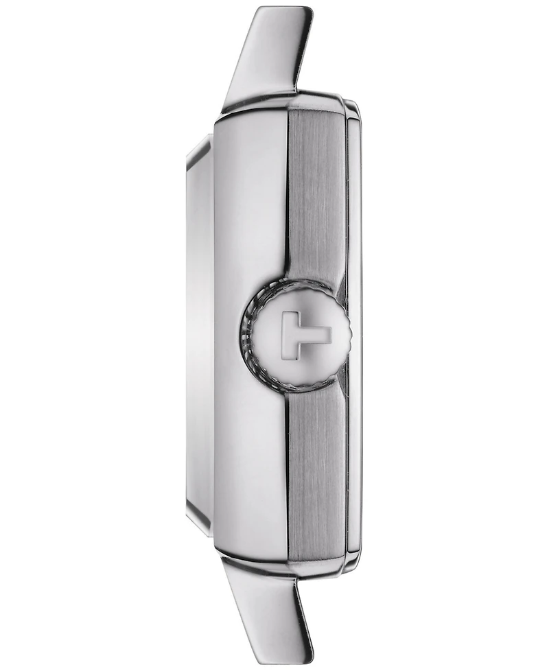 Tissot Women's Swiss Lovely Square Diamond Accent Stainless Steel Bracelet Watch 20mm