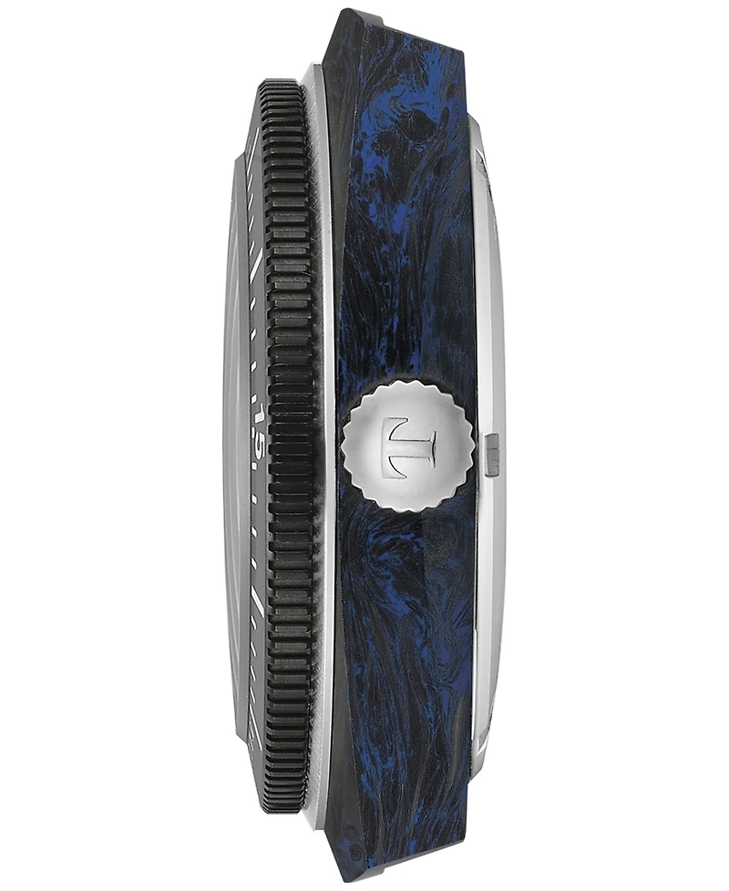 Tissot Men's Swiss Automatic Sideral S Perforated Rubber Strap Watch 41mm