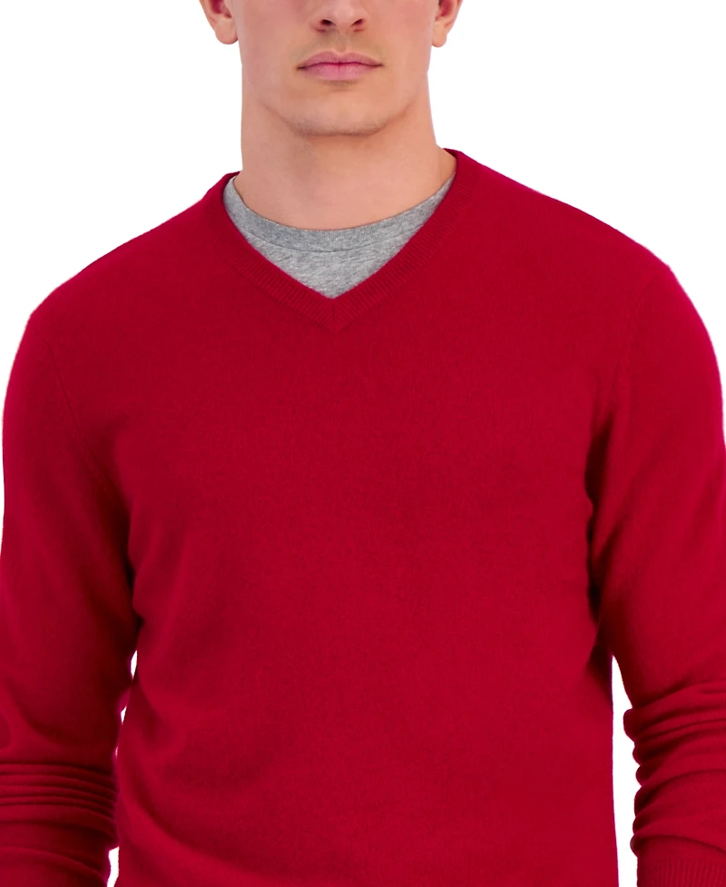 Club Room Men's 100% Cashmere V-Neck Sweater, Macy's Exclusive
