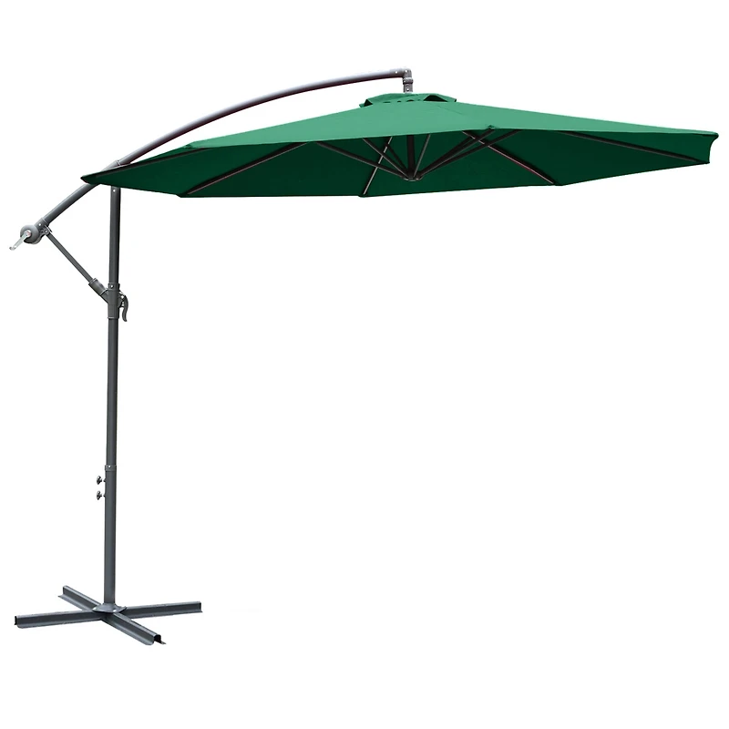 10' Cantilever Hanging Tilt Offset Patio Umbrella