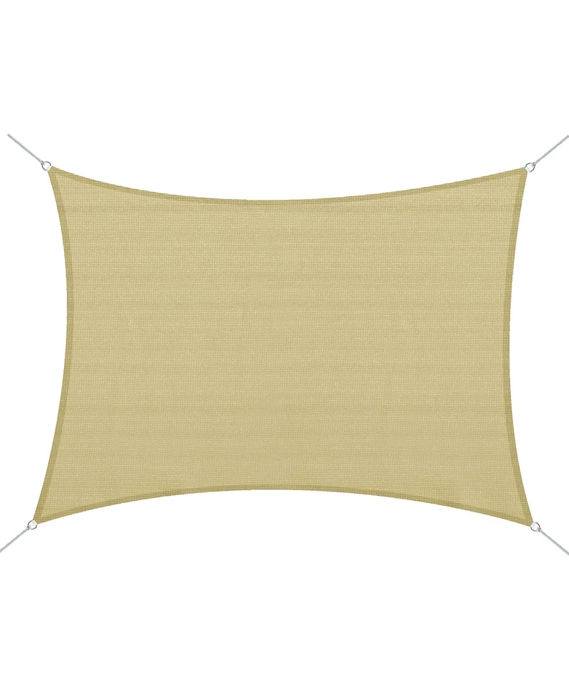 Outsunny Sun Shade Sail Cover Outdoor Canopy Patio Triangle Square Recgle