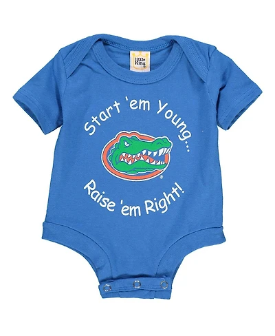 Newborn and Infant Boys Girls Royal Florida Gators Start 'Em Young Bodysuit
