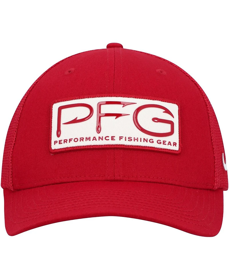 Men's Columbia Crimson Alabama Tide Pfg Hooks Flex Hat