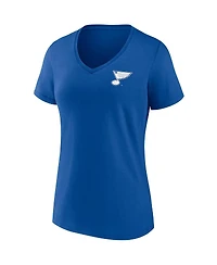 Women's Fanatics Blue St. Louis Blues Team Mother's Day V-Neck T-shirt