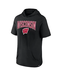 Men's Fanatics Wisconsin Badgers Outline Lower Arch Hoodie T-shirt
