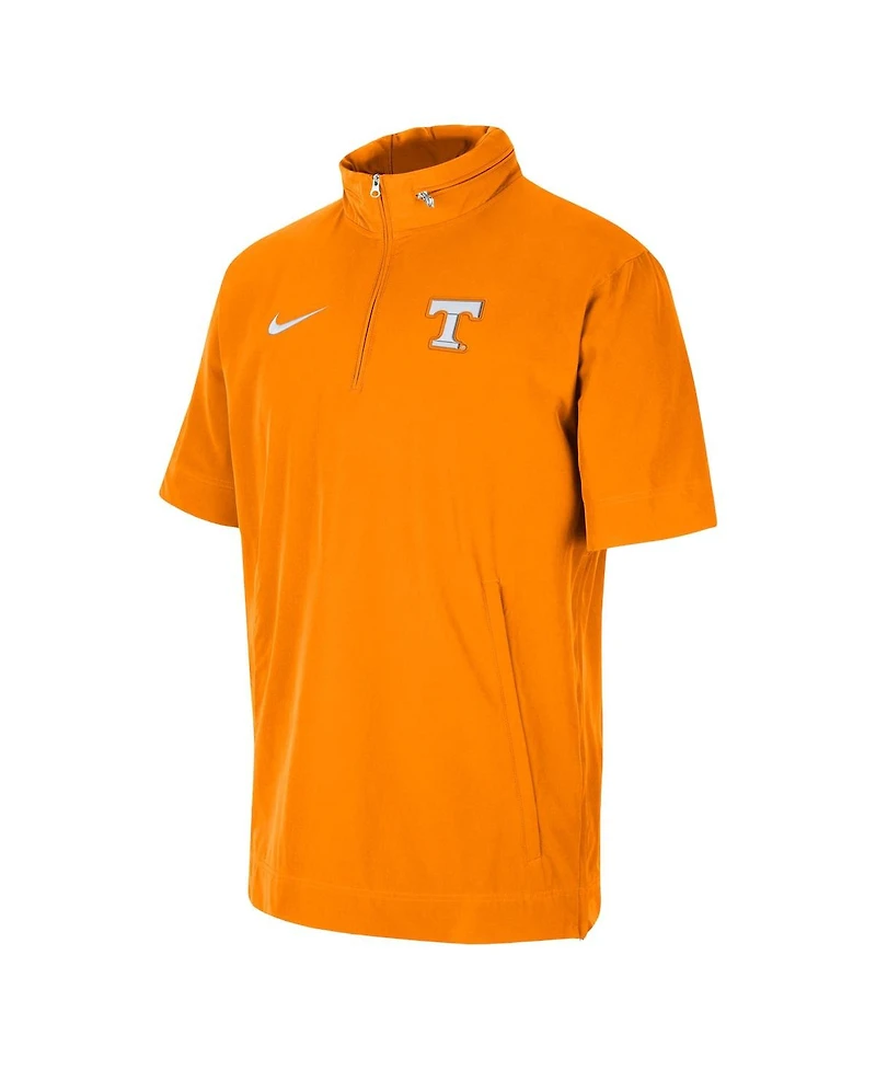 Men's Nike Tennessee Orange Volunteers Coaches Half-Zip Short Sleeve Jacket