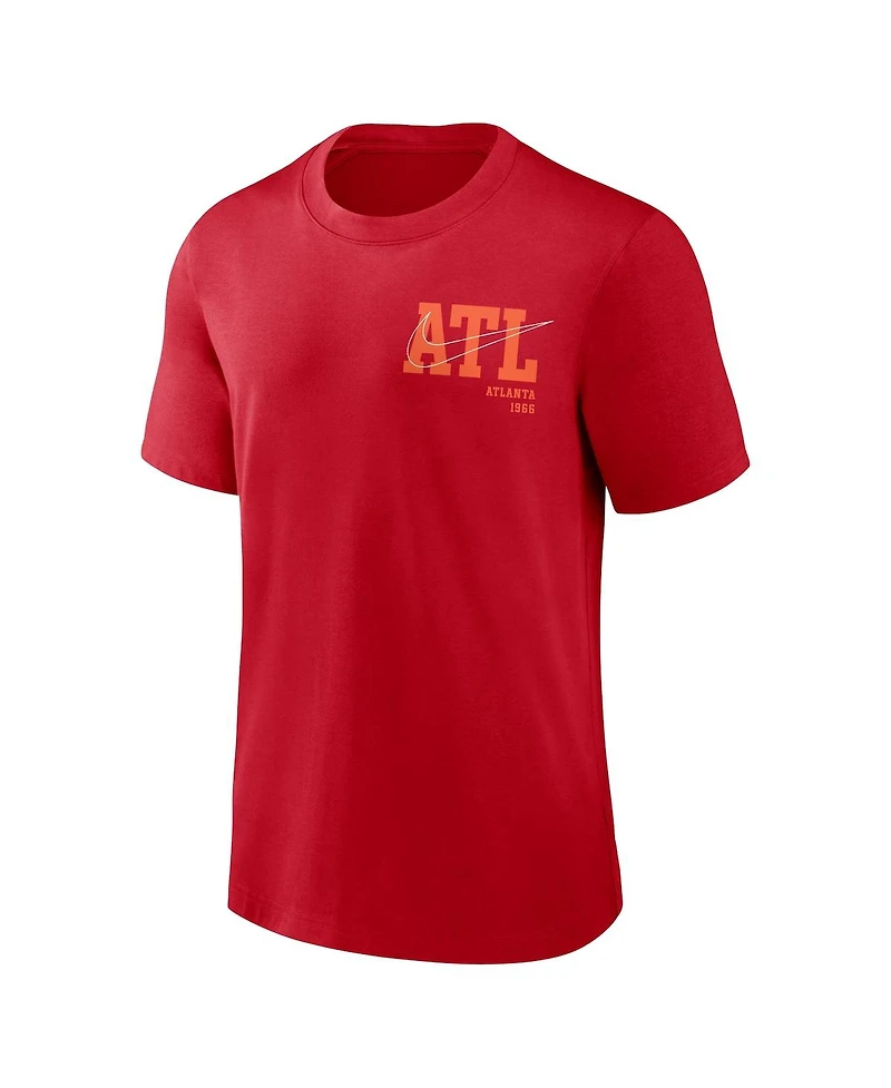 Men's Nike Red Atlanta Braves Statement Game Over T-shirt