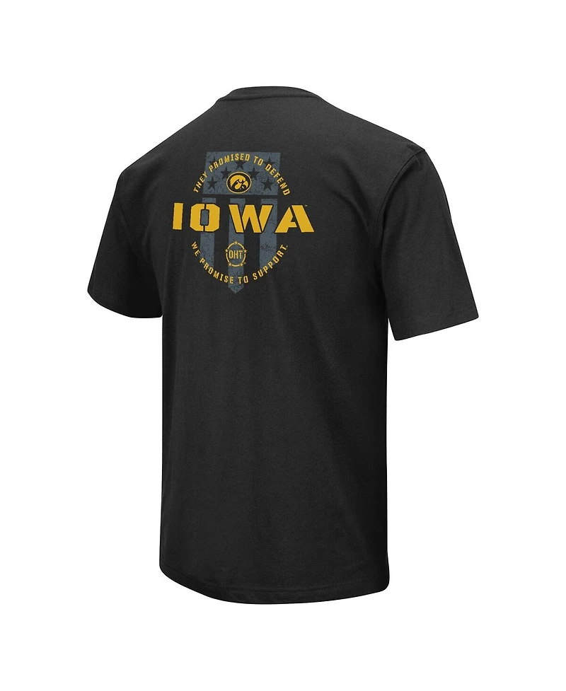 Men's Colosseum Black Iowa Hawkeyes Oht Military-Inspired Appreciation T-shirt