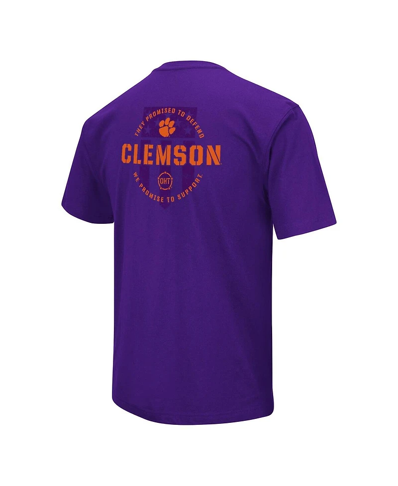 Men's Colosseum Purple Clemson Tigers Oht Military-Inspired Appreciation T-shirt