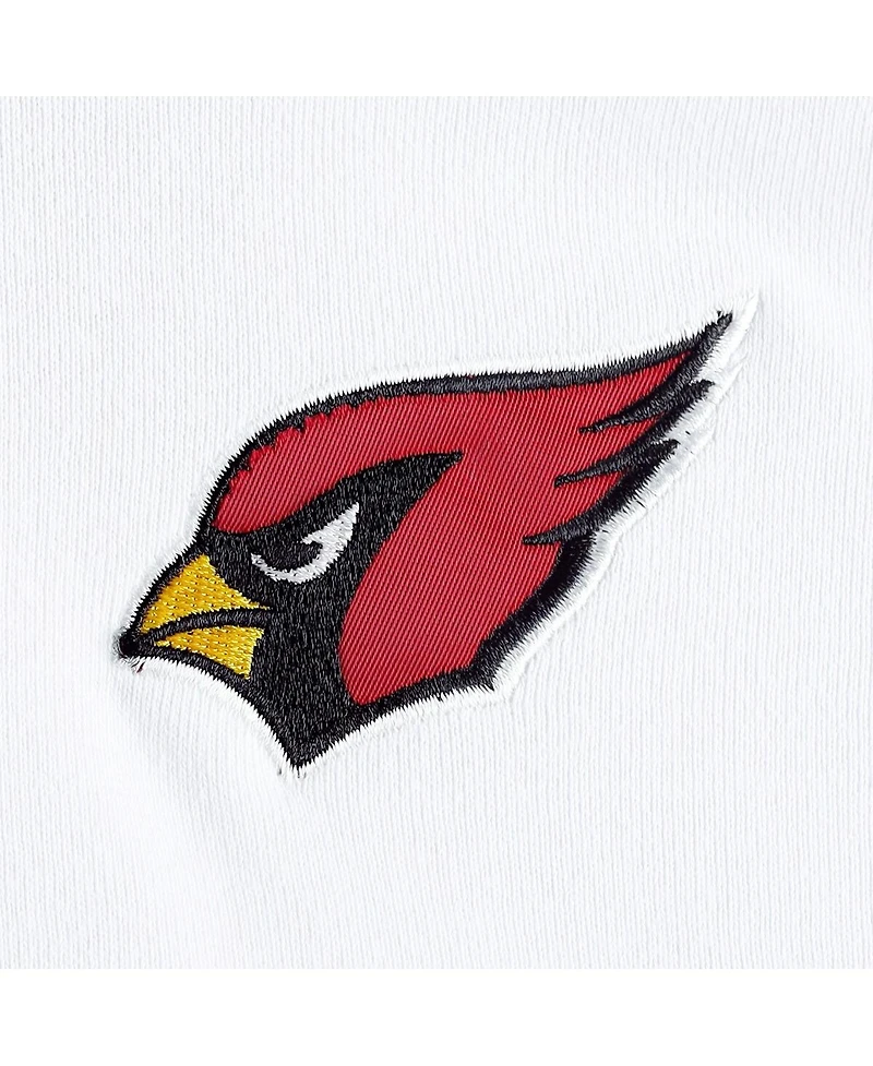 Women's Dkny Sport White, Cardinal Arizona Cardinals Bobbi Color Blocked Pullover Hoodie