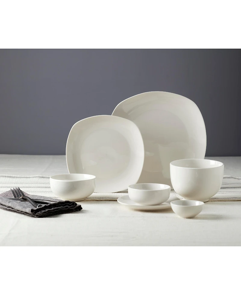 Inspiration by Denmark Soft Square 42 Pc. Dinnerware Set, Service for 6