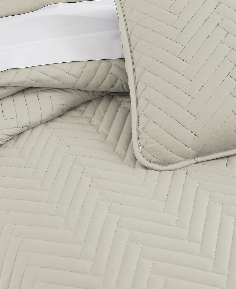 Southshore Fine Linens Solid Color Chevron 2-Pc. Quilt Set, Twin