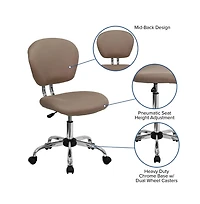 Emma+Oliver Mid-Back Mesh Padded Swivel Task Office Chair With Chrome Base
