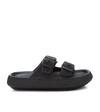 Women's Rubber Flat Sandals By Xti, Black