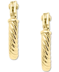 Children's Twist Style Extra Small Hoop Earrings in 14k Gold, 3/8"