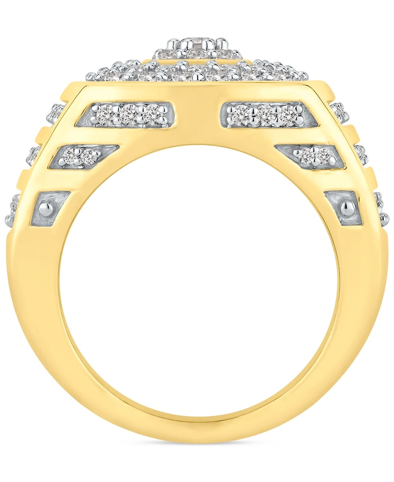 Men's Diamond Multi-Cluster Statement Ring (2 ct. t.w.) in 10k Gold