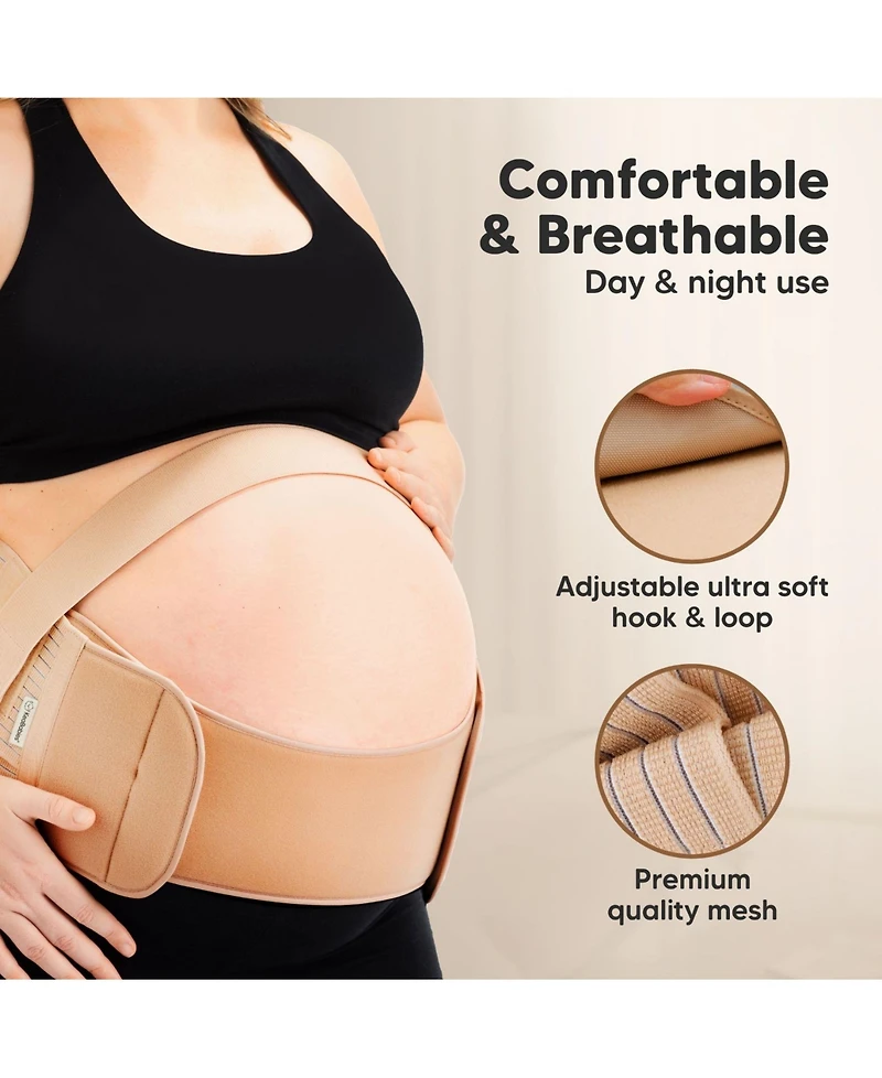 KeaBabies 2 in 1 Pregnancy Belly Support Band, Maternity Belt, Pregnancy Must Haves Baby Belly Bands