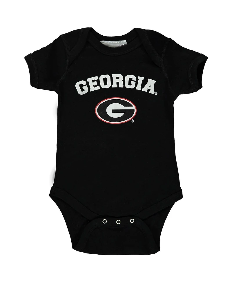 Infant Boys and Girls Black Georgia Bulldogs Arch & Logo Bodysuit