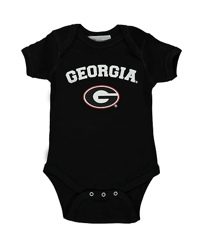Infant Boys and Girls Black Georgia Bulldogs Arch & Logo Bodysuit