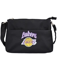 Women's Foco Los Angeles Lakers Logo Script Crossbody Handbag