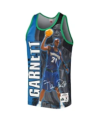 Men's Mitchell & Ness Kevin Garnett Black Minnesota Timberwolves 2003-04 Hardwood Classics Player Burst Tank Top