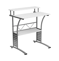 Emma+Oliver Computer Desk With Top And Lower Storage Shelves