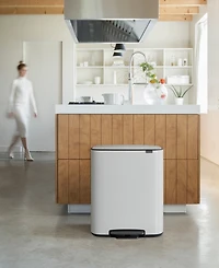 Bo Step on Dual Compartment Trash Can, 2 x 8 Gallon, 2 x 30 Liter