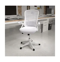 Emma+Oliver High Back Mesh Ergonomic Office Chair With Flip-Up Arms