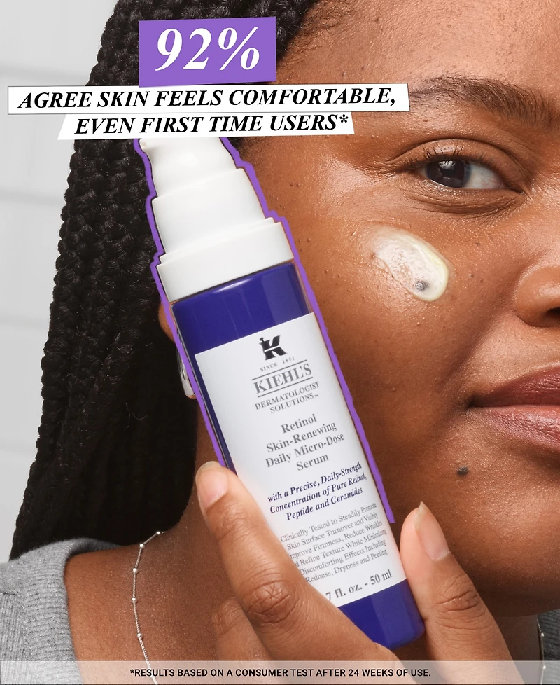 Kiehl's Since 1851 Micro-Dose Anti-Aging Retinol Serum with Ceramides and Peptide, 1-oz.