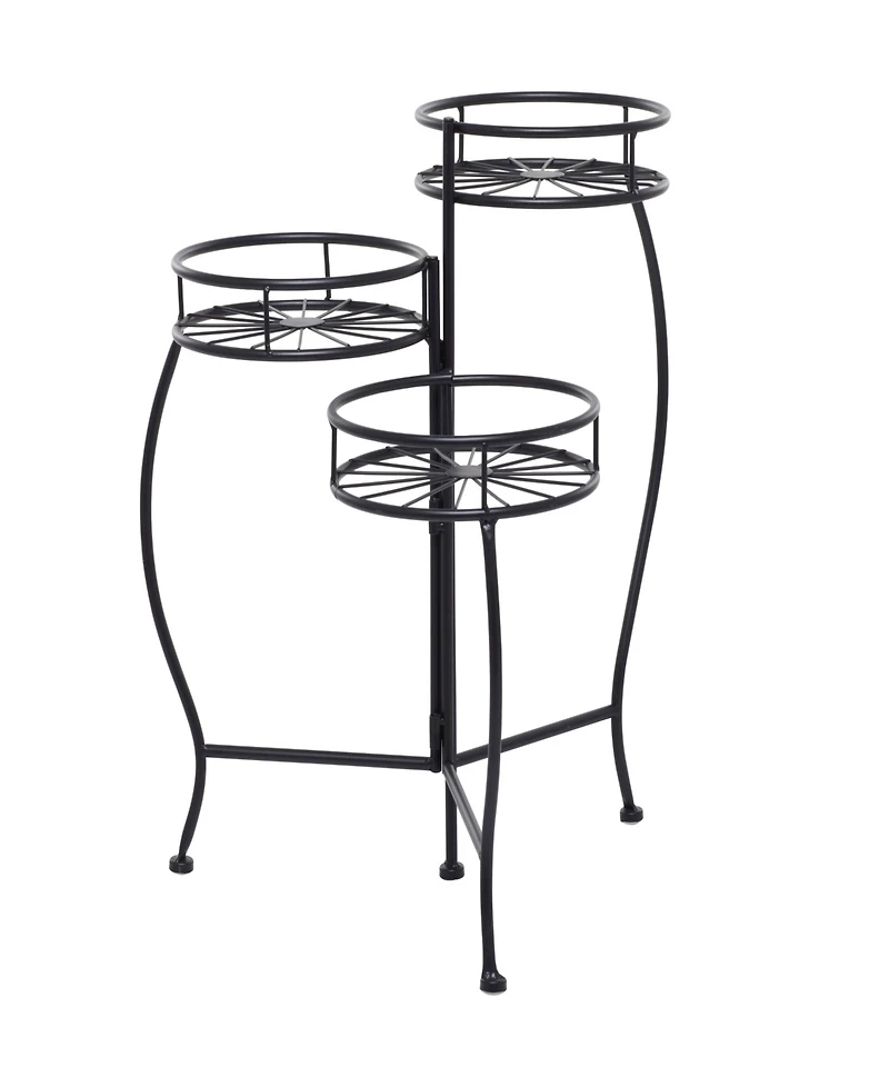 Metal Indoor Outdoor 3 Tier Starburst Plant Stand