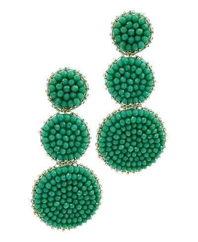 Adornia Green Beaded Drop Earring