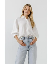 English Factory Women's Balloon Sleeve Shirt