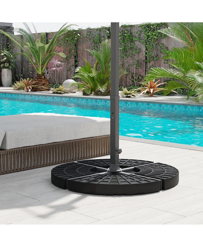 Outsunny Patio Umbrella Base, 4 Pieces Outdoor Umbrella Weights,