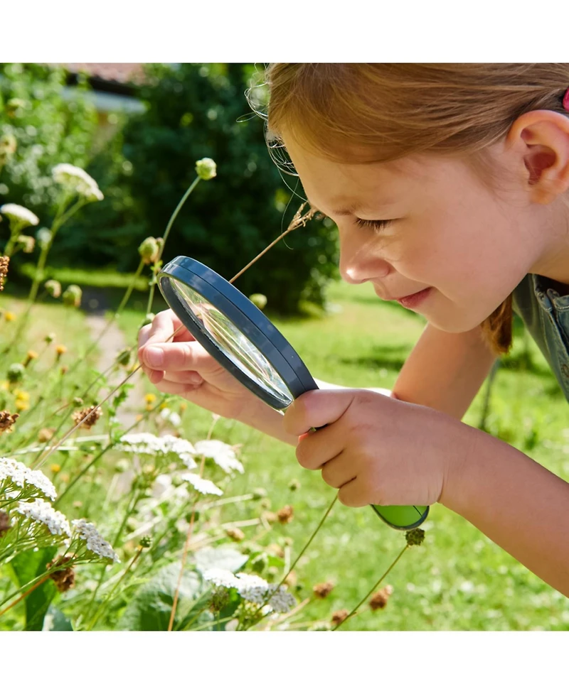 Haba Terra Kids Magnifying Glass – Sturdy Explorer Tool with 2 Lenses + Built-In Mini Scope for Nature Discovery