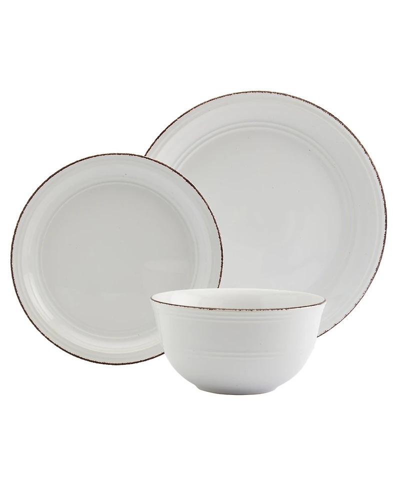 Tabletops Gallery Farmhouse 12 Pc. Dinnerware Set, Service for 4