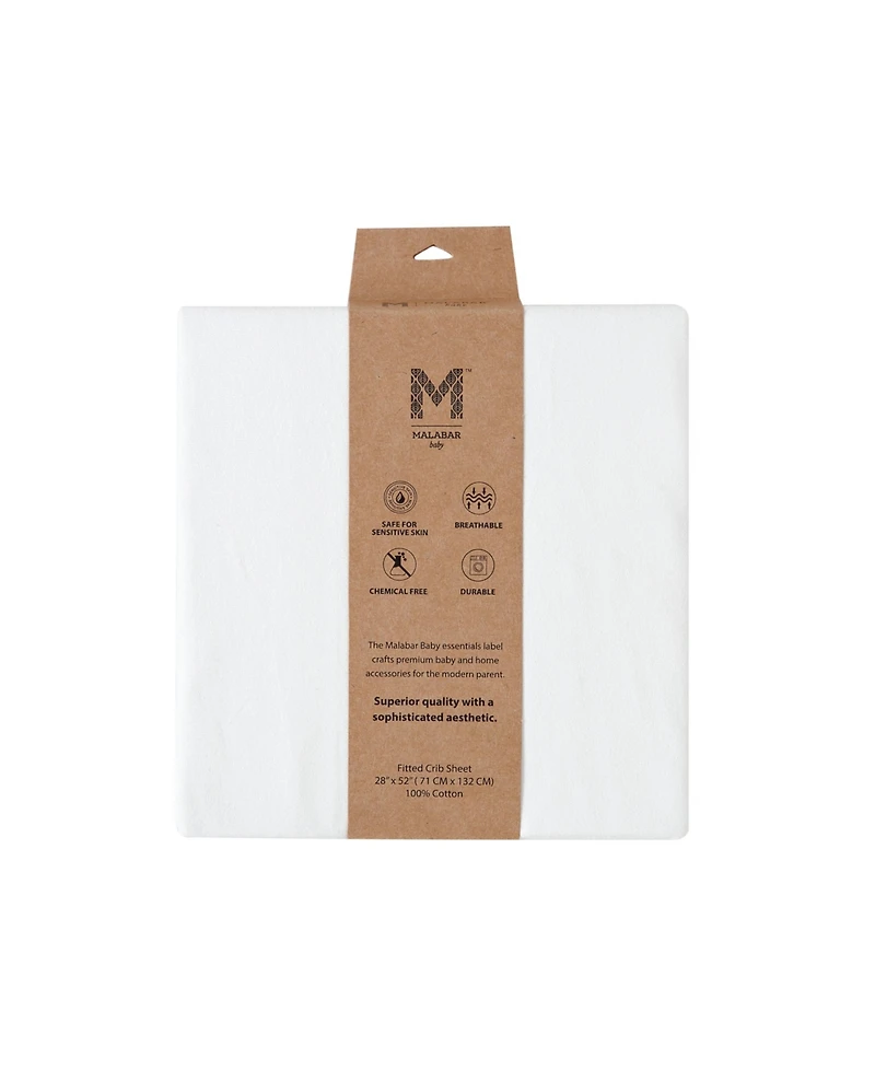 Gots Certified Organic Knit Cotton Crib Sheets, Off White
