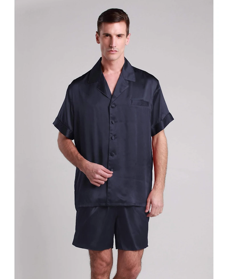 Lilysilk Men's Classic Short Silk Pajamas Set for Men