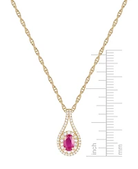 Ruby (1/2 ct. t.w.) & Diamond (1/4 ct. t.w.) Pendant Necklace in 14k Gold
