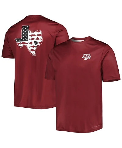 Men's Columbia Maroon Texas A&M Aggies Terminal Tackle Omni-Shade T-shirt
