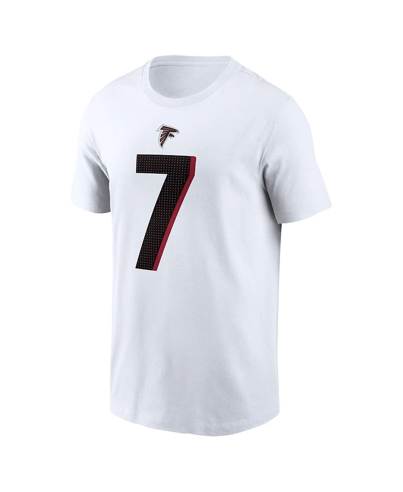 Men's Nike Bijan Robinson White Atlanta Falcons Player Name and Number T-shirt