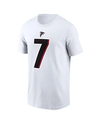 Men's Nike Bijan Robinson White Atlanta Falcons Player Name and Number T-shirt