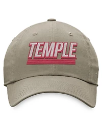 Men's Top of the World Khaki Temple Owls Slice Adjustable Hat