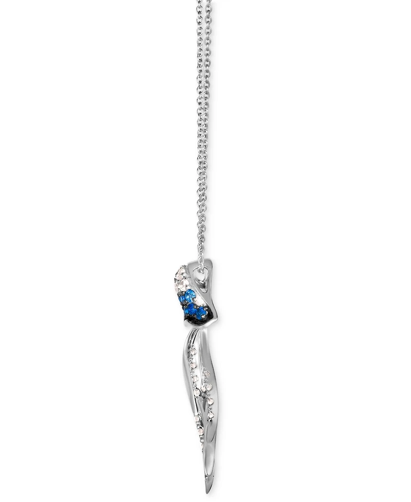 Le Vian Ombre Multi-Gemstone (3/8 ct. t.w.) & Nude Diamond (1/4 ct. t.w.) Jellyfish Pendant Necklace in 14k White Gold, 18" + 2" extender