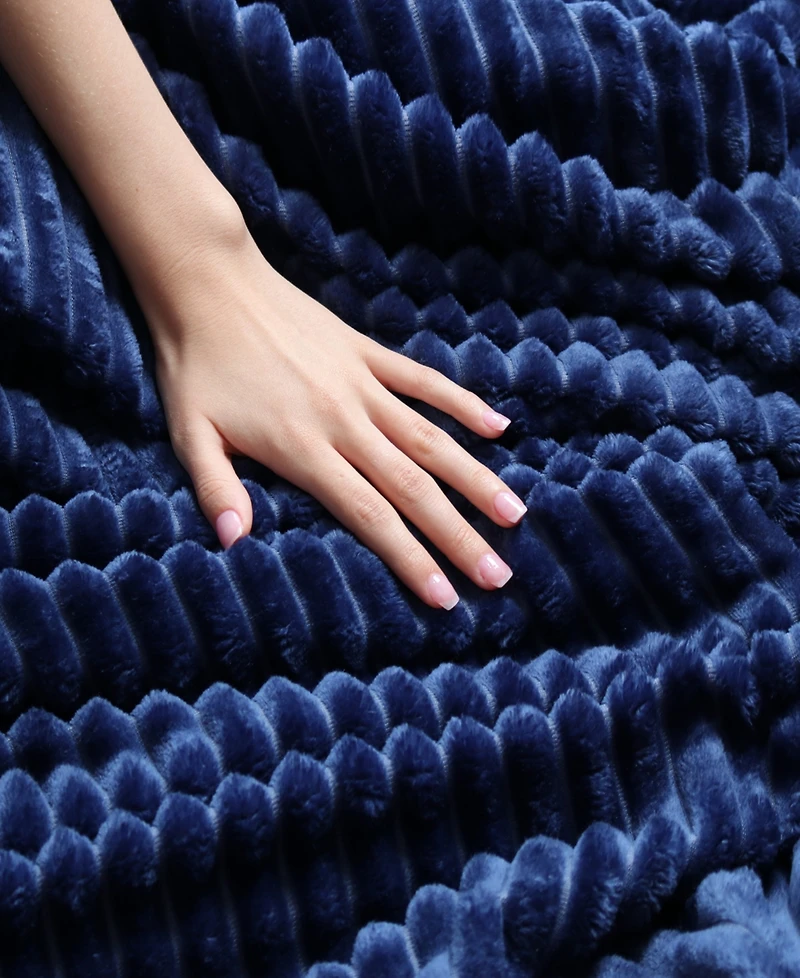 Nestl Cut Plush Lightweight Super Soft Fuzzy Luxury Bed Blanket, Queen