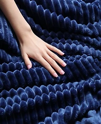 Nestl Cut Plush Lightweight Super Soft Fuzzy Luxury Bed Blanket, Queen